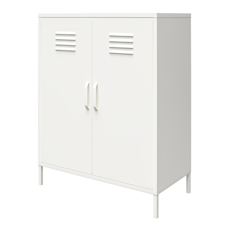 Buffet décoratif 2 portes Gioia Steel, Blanc doux