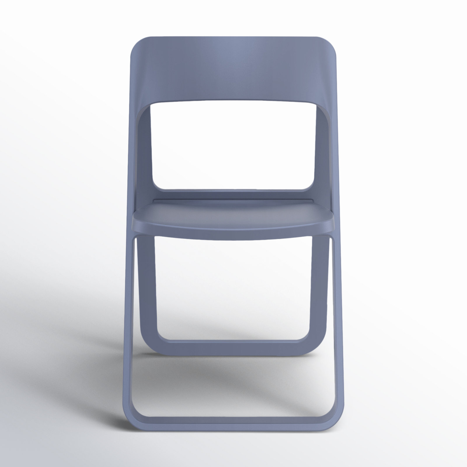 Armo Foldable Patio Side Chair, Dark Gray