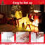 The Holiday Aisle® Pre-lit Mama & Baby Poodle Dogs /60 Warm White LED Lights Red Hat & Scarf