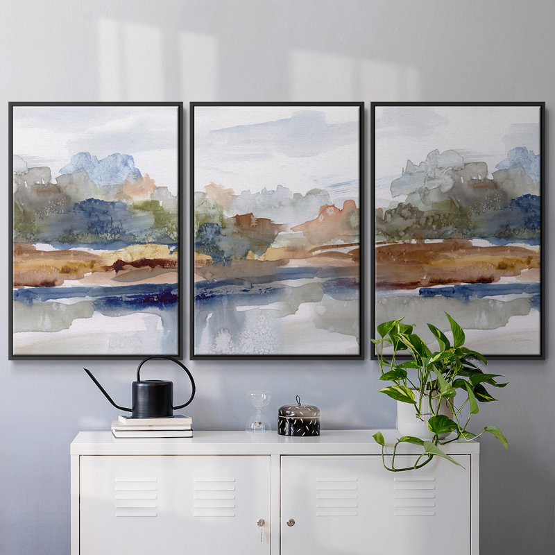 High Sierra - Toile encadrée multi-pièces, Noir, H 24 po x l 48 po x P 2 po