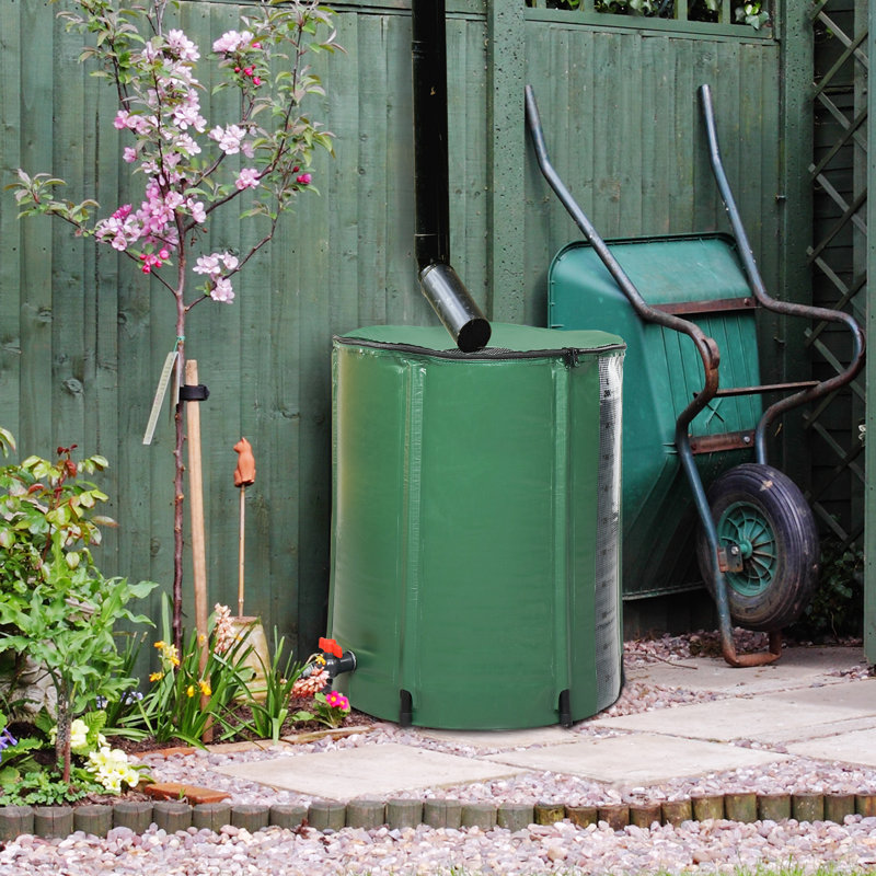 Baril d'eau de pluie 50 gallons avec balance, H 27,56 po x l 23,62 po x P 23,62 po
