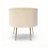 Velvet and Teddy Fabric Accent Chair With Metal Legs-581815818