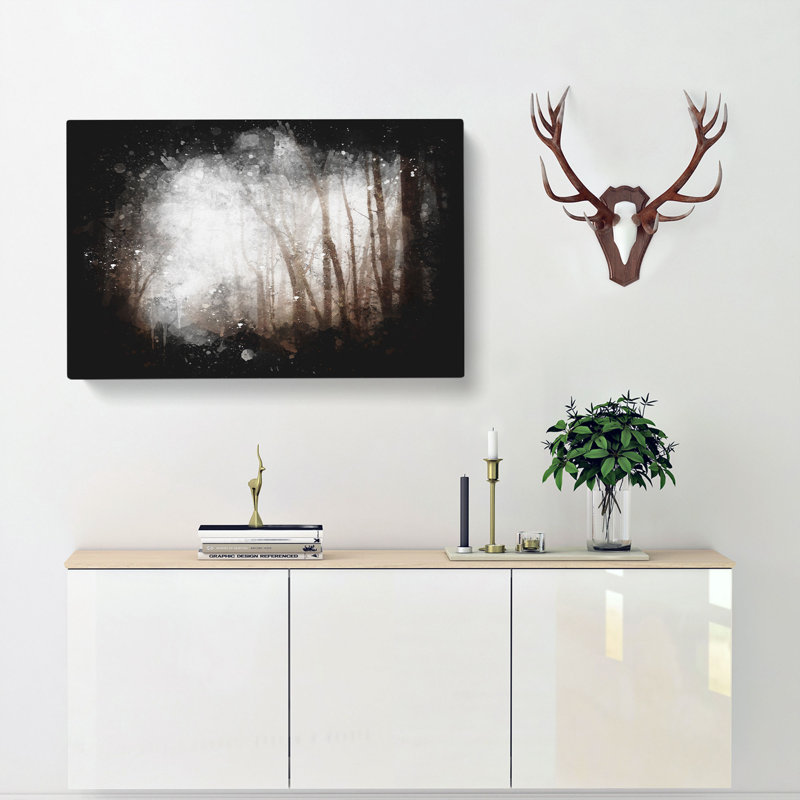 Woodland Road - Wrapped Canvas Print, 60cm H x 91cm W x 3cm D