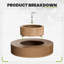35" wide solid oak circular coffee table with solid wood and wax wood design.-333487291-318250659