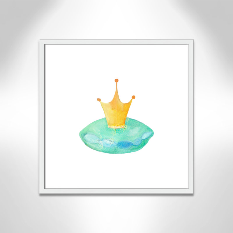 Once upon 3, 23.5" H x 23.5" W x 1.19" D, White Box Framed