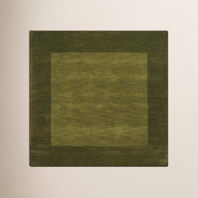 Dolma Hunter Green Hand-Loomed Wool Rug