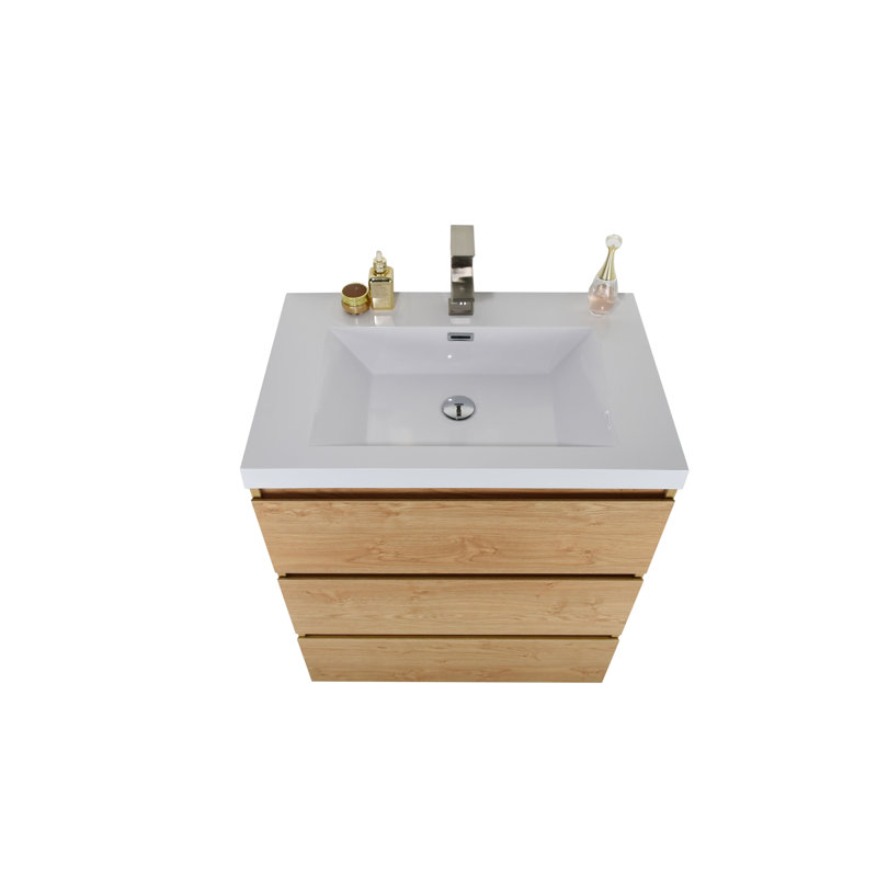 Ensemble de meuble-lavabo simple 29 po Ninel, Chêne anglais