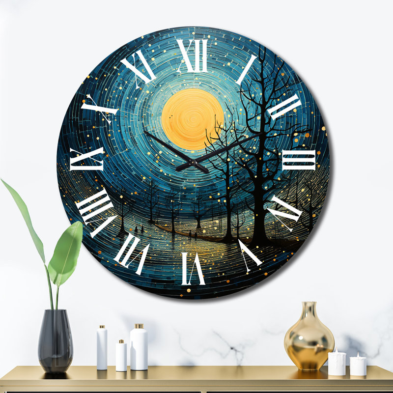 Horloge murale Blue Minimalisme, Très grand