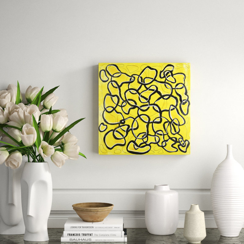 Yellow Chain Painting by Joyce Creiger