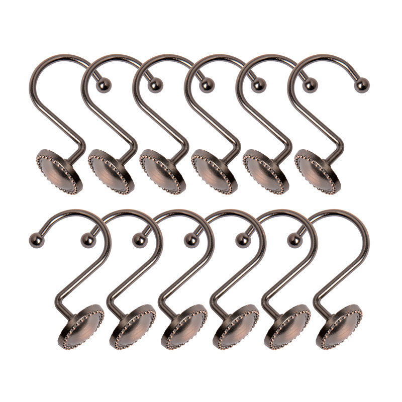Zinc Shower Curtain Hook, Bronze