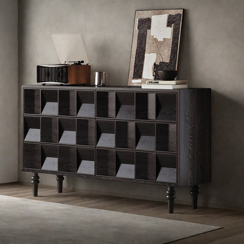 Buffet rétro en bois noir