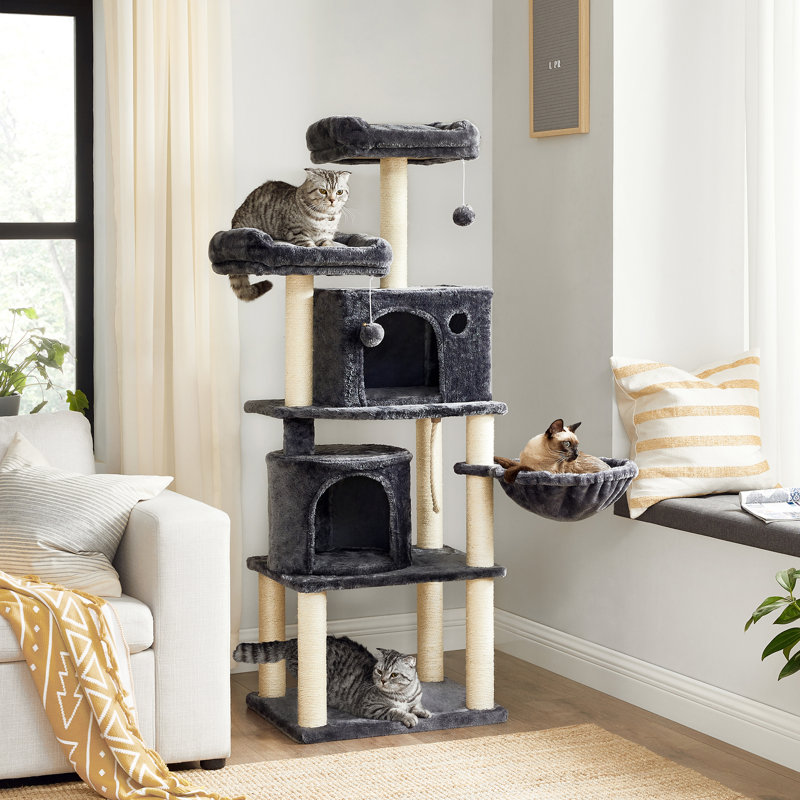 152cm H Cat Tree, Dark Grey