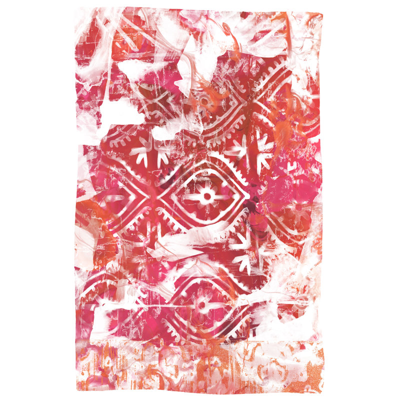 Global Fuchsia II by June Erica Vess - Graphic Art, 46cm H x 30cm W, Wrapped Canvas