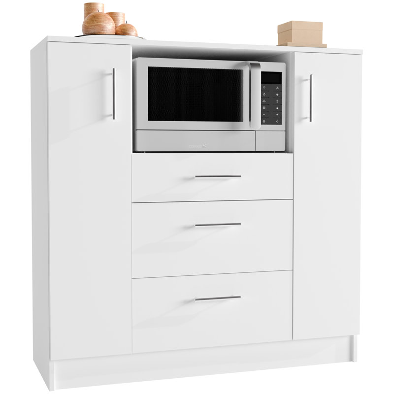 Seretha 110cm Kitchen Pantry, White