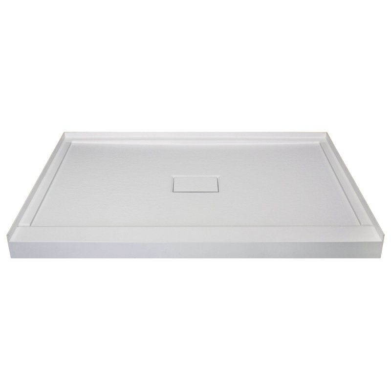 48'' W 34'' D Rectangular Single Shower Base, Gray