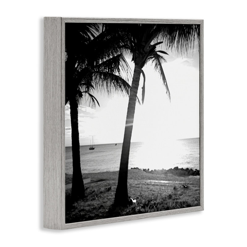 «Palm Tree Silhouettes Giclee Art» par Susan Bryant, Estampe numérique Farmhouse, H 24 po x l 24 po