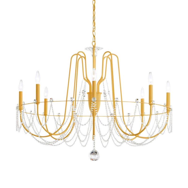Esmery 8 - Light Chandelier, Clear Heritage Crystal, Aurelia