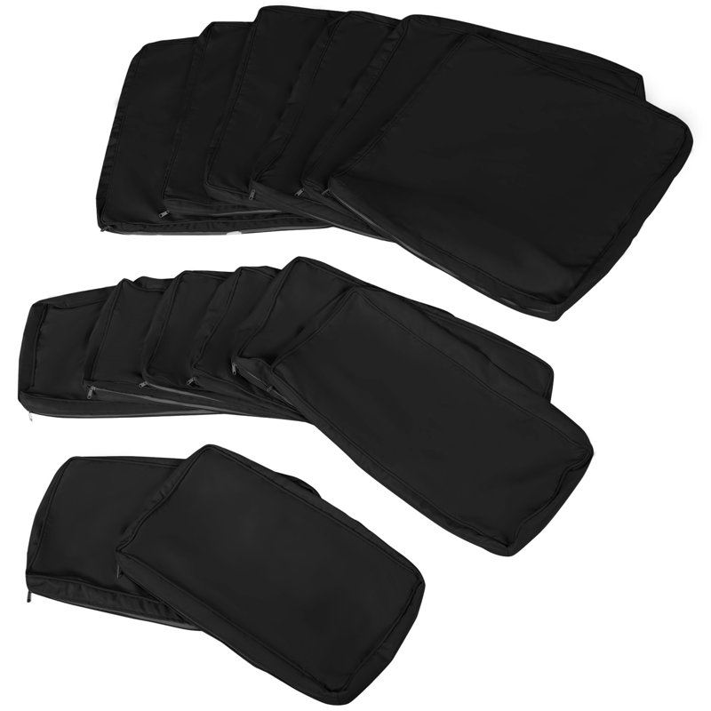 Montaque Indoor / Outdoor Black Rectangular Cushion Cover