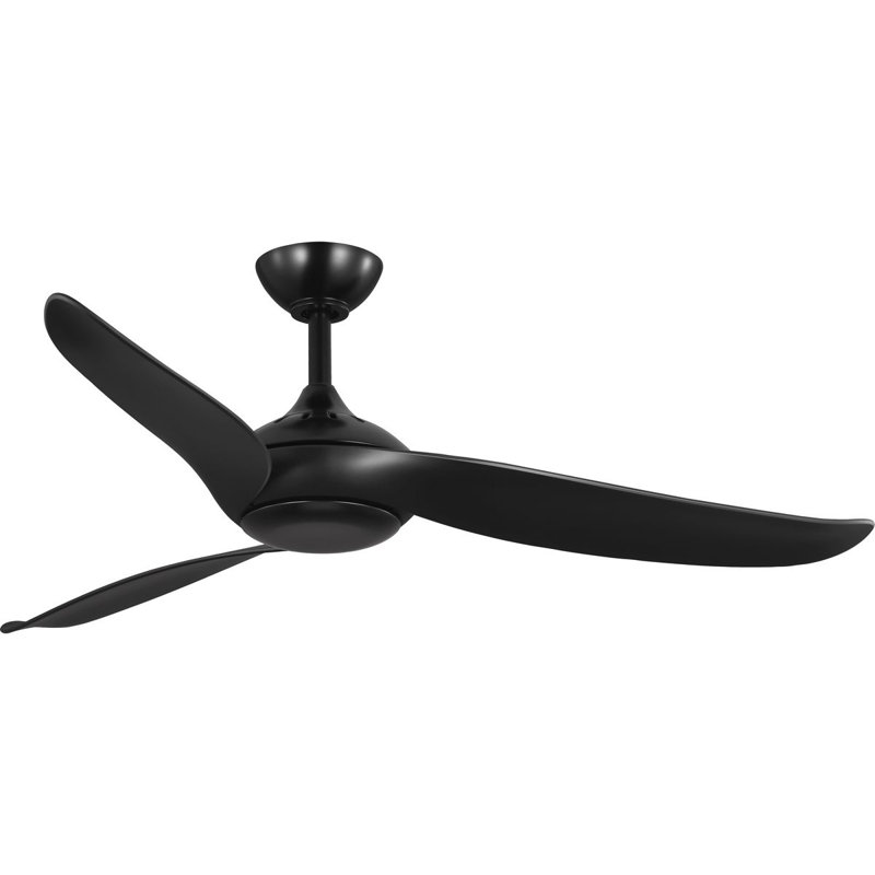 Conte 52'' Ceiling Fan with LED Lights, Matte Black, Matte Black