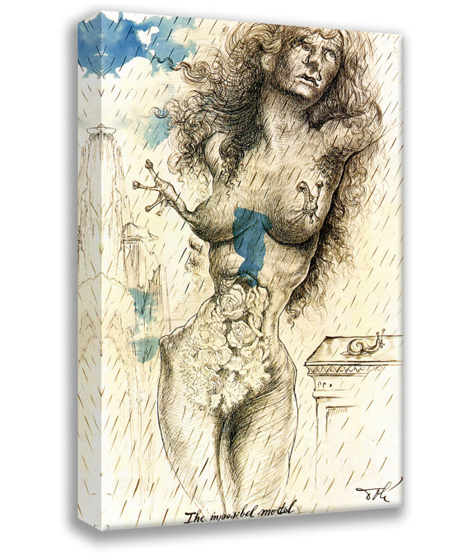«The Impossible Model» par Salvador Dali, toile tendue avec châssis, H 48 po x l 33 po