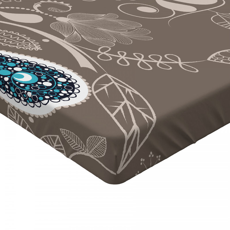 Microfiber Paisley Fitted Sheet, Full Fitted Sheet