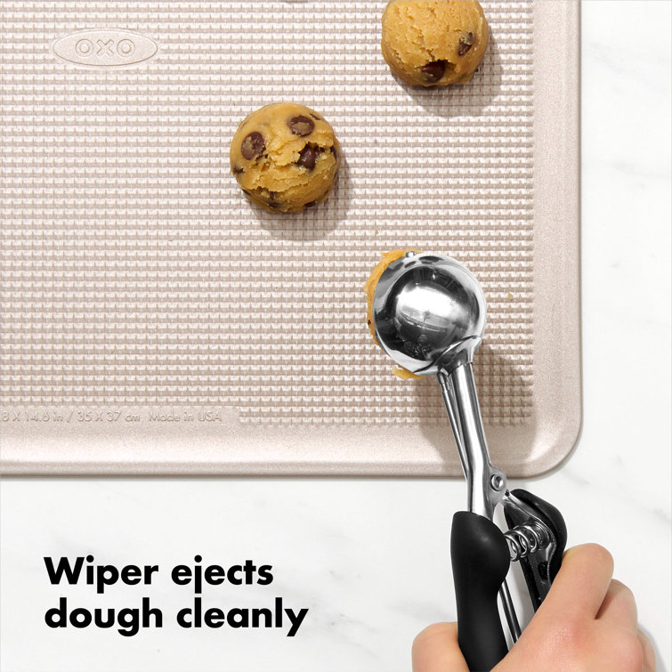 Stainless Steel Quick-Release Sweeper Cookie Scoop Kitchen Tools 1.5 Tbsp.