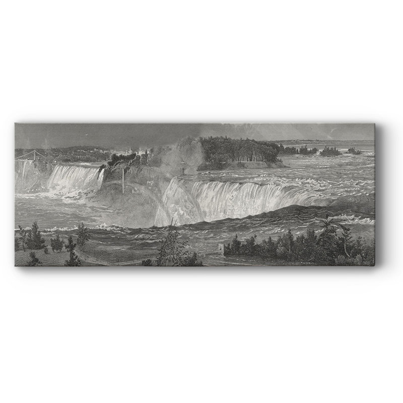 Niagara sur toile, H 12 po x l 30 po x P 1,5 po