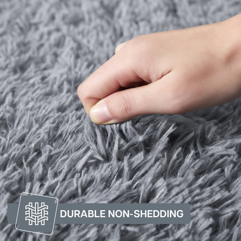 2X3 Ultra Soft Shag Rug – High-Pile Texture, Machine-Washable, Non-Slip Backing