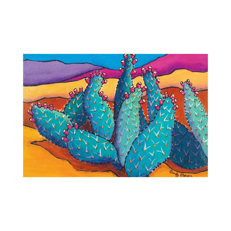 Cactus, H 8 po x l 12 po x P 0,75 po, Toile tendue