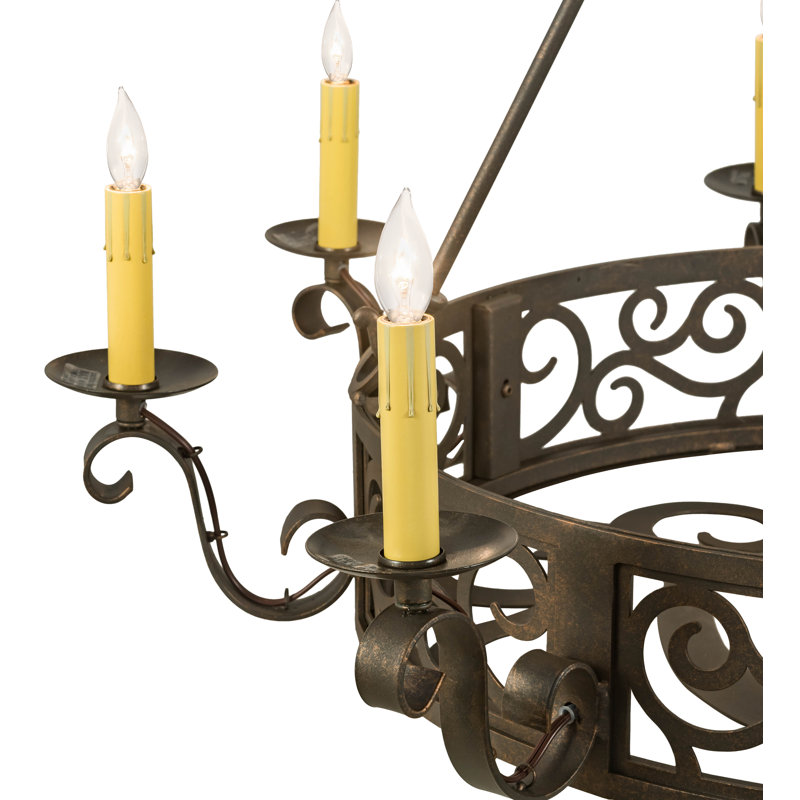 Lustre classique à 8 lumières de style bougie Mohnton