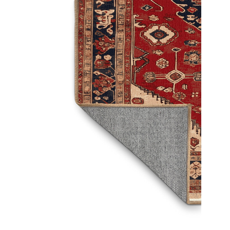 Tapis brun lavable à la machine, Carré 7 pi