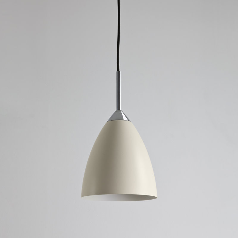 Joel 1 - Light Pendant, Cream, 11.81" H x 6.77" W x 6.77" D