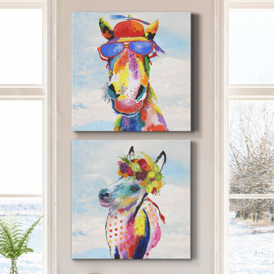 " Groovy Horse And Sky " 2 - Pieces