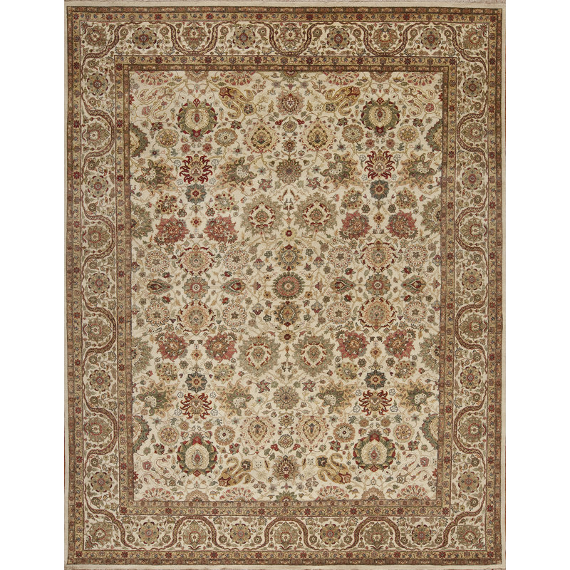 Empire Hand Knotted Wool Area Rug, Rectangle 9' x 12'