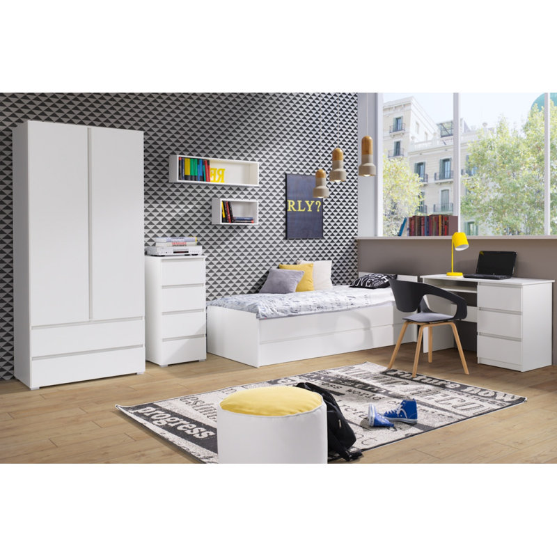 Belmar Solid Wood Base Writing Desk, White