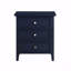 Table de chevet 3 tiroirs - Bleu minuit