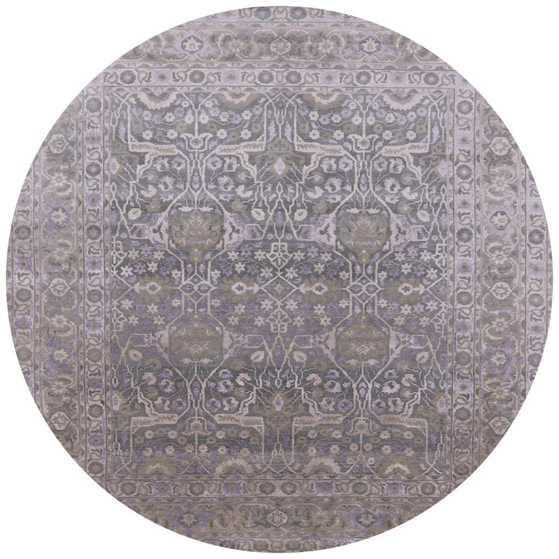 Tapis oriental gris, Rond 8 pi