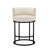 26"Sculptural Swivel Counter Stool Modern Barrel-Back With Cylindrical Metal Frame-1837159309