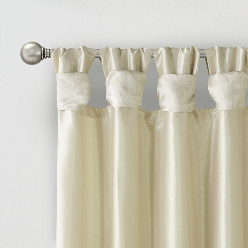 Panneau de rideau de fenêtre Twist, Champagne, L 50,11 po x L 95 po