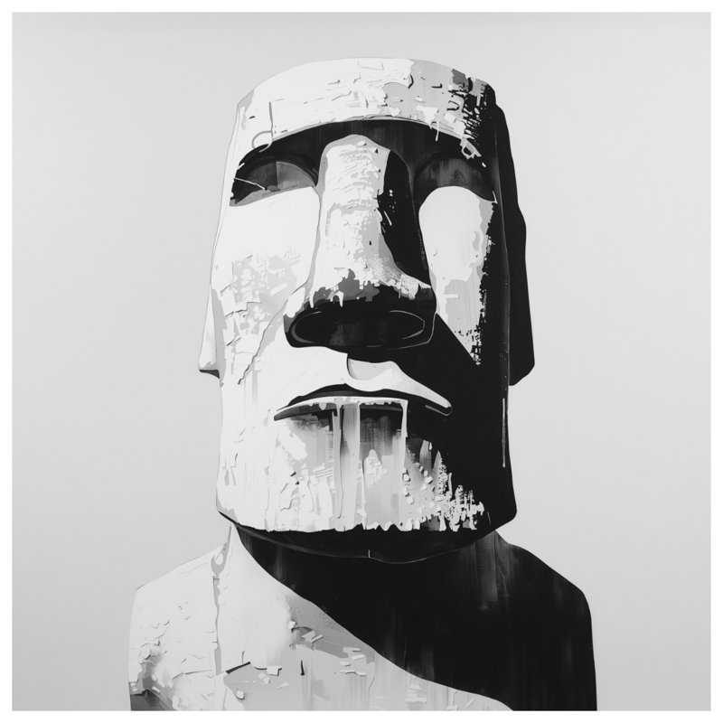 Coussins Moai, 20 x 20 pouces