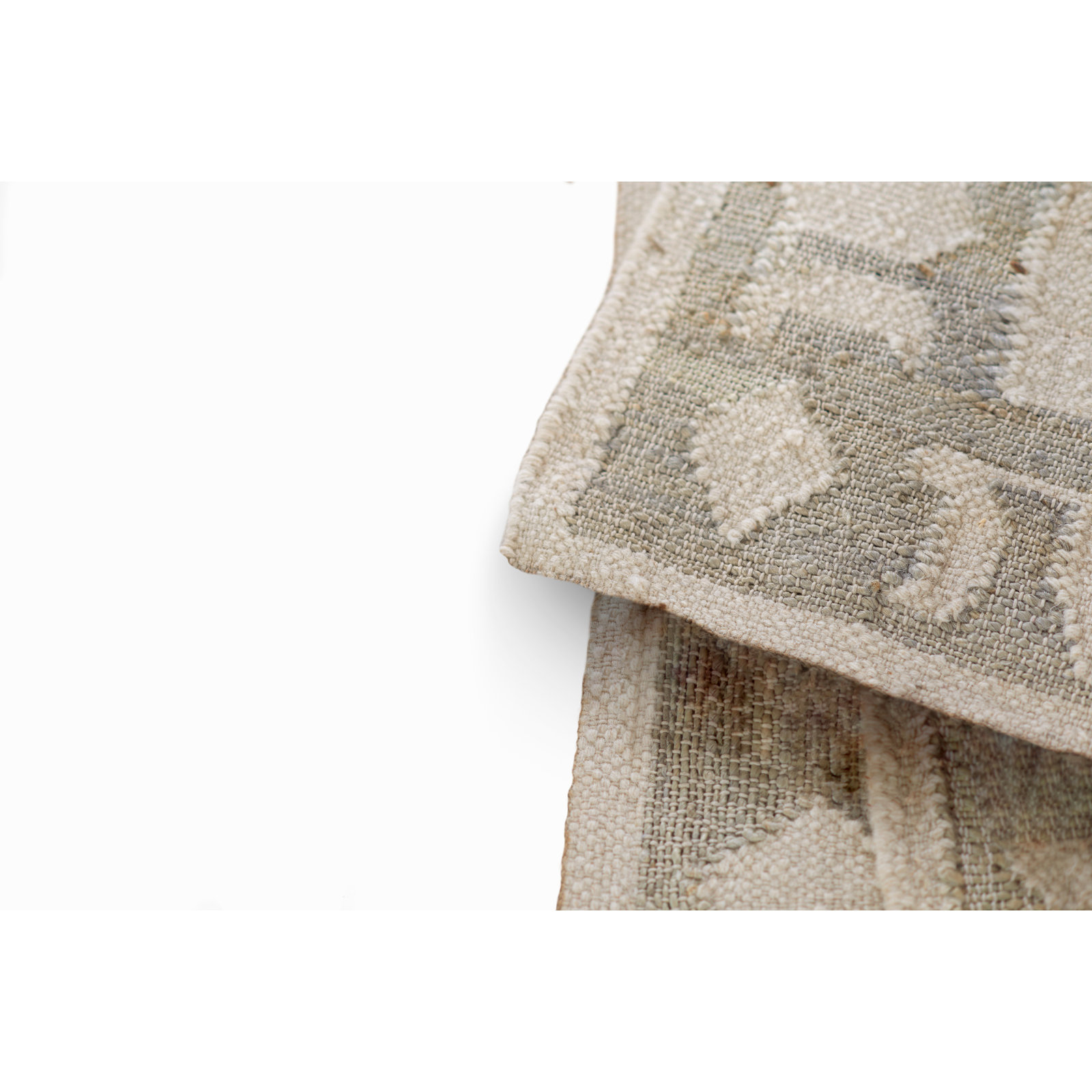 Asira Handmade Blue/Beige Rug, Rectangle 3'6" x 5'6"