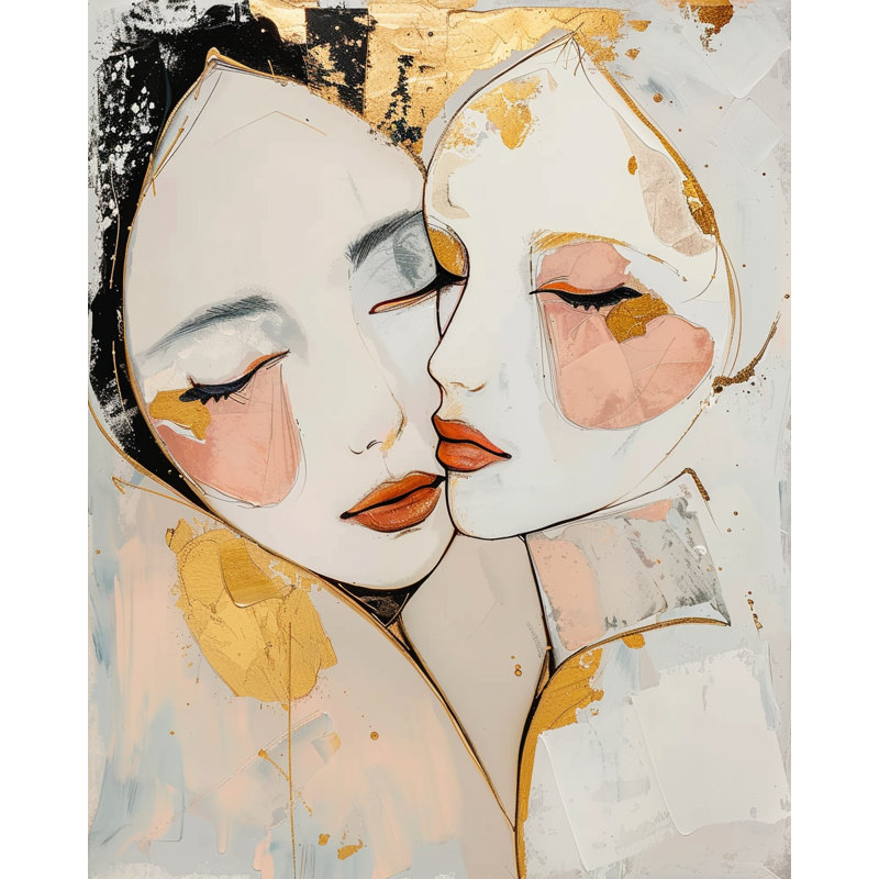 Art mural ivoire sur toile tendue Harmony, L 30 po x H 40 po x P 1,5 po