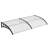 GarveeHome Clear Polycarbonate Outdoor Door Awning Canopy - 40''x80'' (100x200cm) - UV, Rain, Snow, Sun Protection - Sturdy Plastic Steel Bracket - Home Window & Entrance Shelter - Transparent-123497715