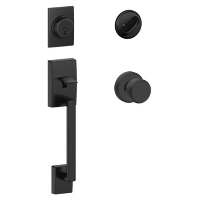 Century Handleset With Single Cylinder Deadbolt And Door Knob And Rosette
