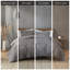 Ensembles de literie luxueux en fourrure froncée grise, confort en polyester pour la maison
