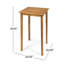 Table de bar d'extérieur carrée en bois d'acacia minimaliste