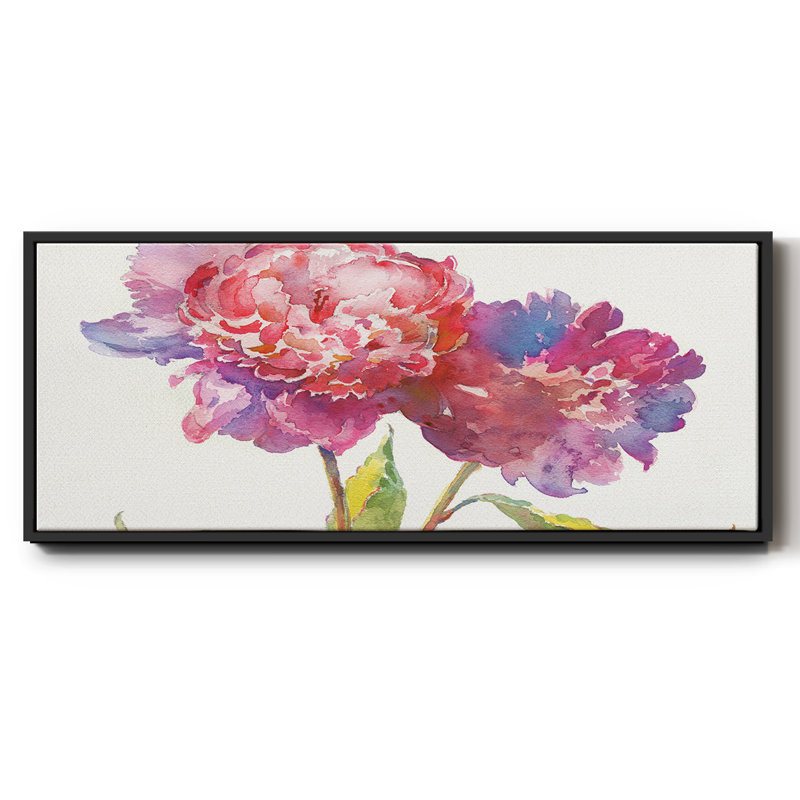 Prize Peonies I- Framed Canvas