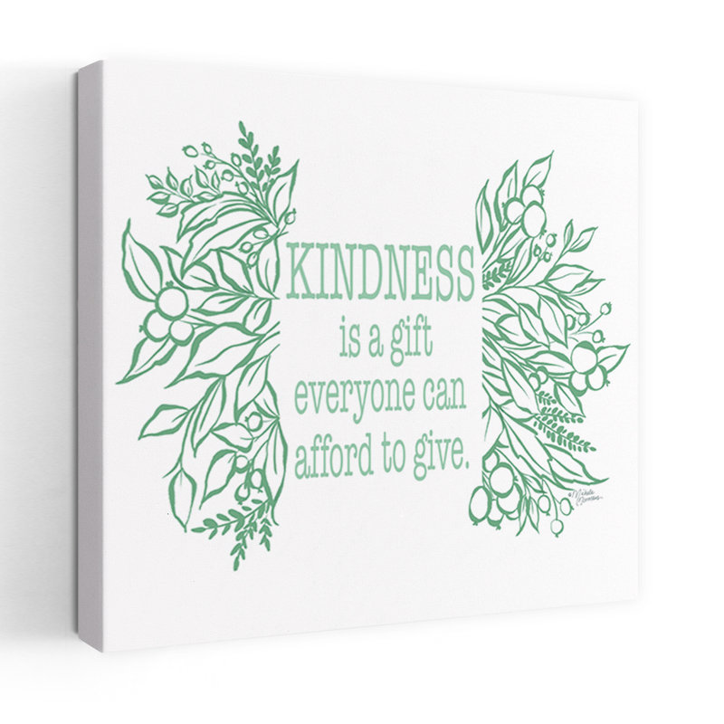 Kindness Is A Gift Abstract Contemporary Spring Art, 18" H x 18" W