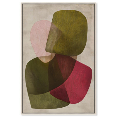 Impression sur toile de chevauchement Forms III par Art Remedy, cadre argenté, 24 x 36