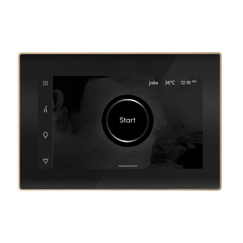 iSteamX Steam Shower Control and Steamhead, Black/Brushed Bronze